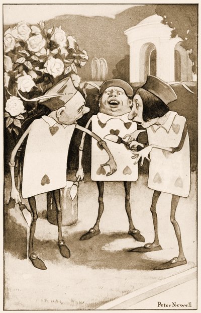 "لا تذهب لرش الطلاء فوقي" ، رسم توضيحي لمغامرات لويس كارول "أليس" في بلاد العجائب ، 1901 بواسطة بيتر نيويل